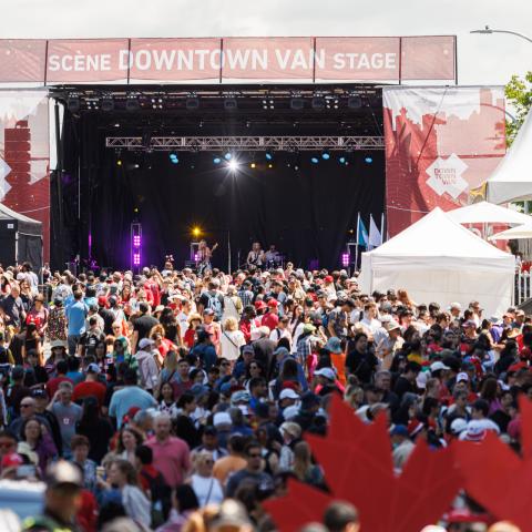 Crowds at the main stage on Canada Together day