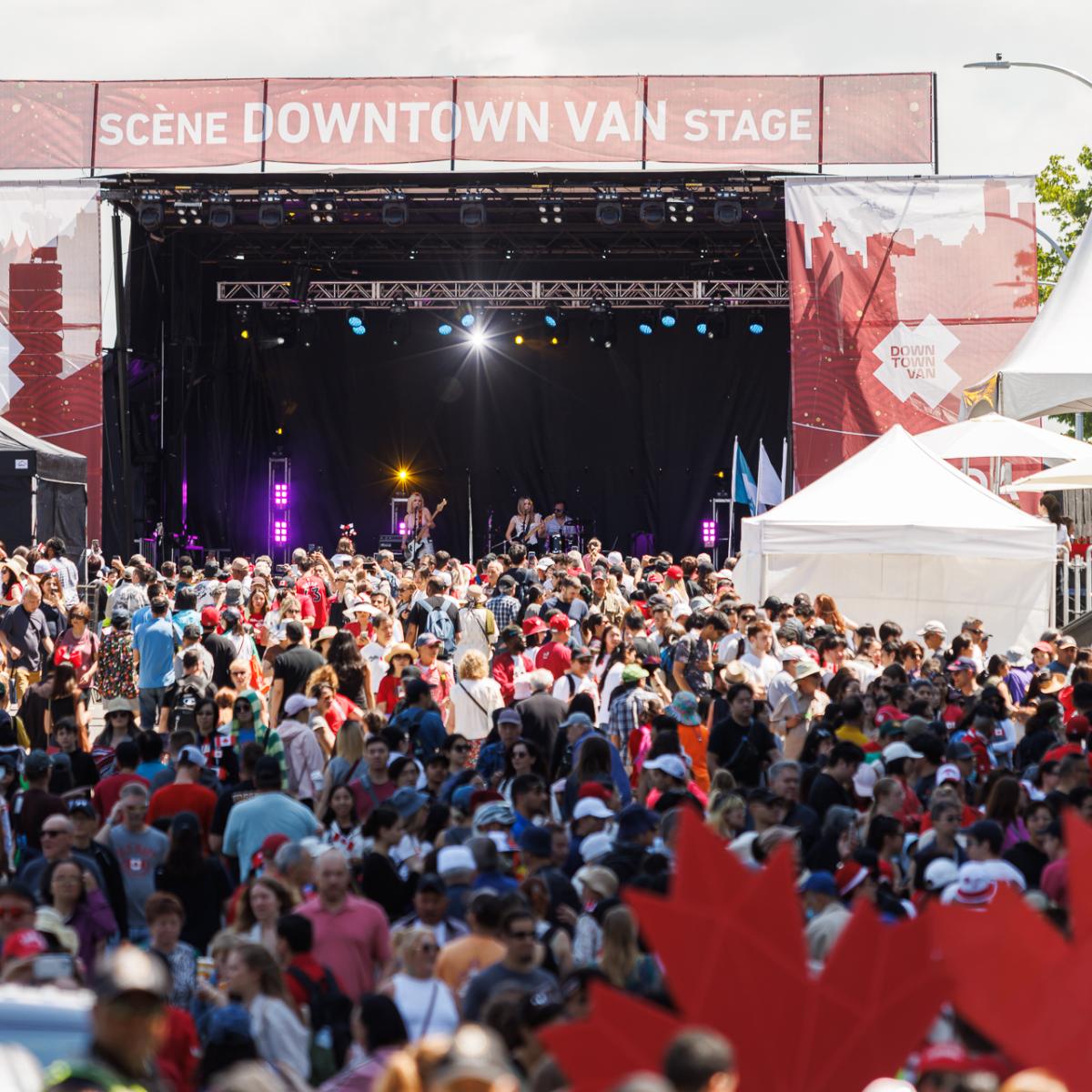 Crowds at the main stage on Canada Together day